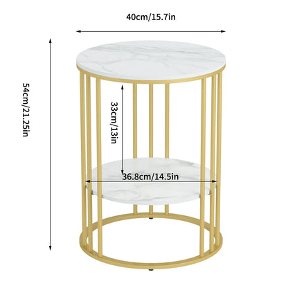 HomelyHue™ Round Marble Accent Table